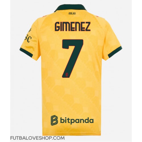 Dres AC Milan Santiago Gimenez #7 Tretina pre Ženy 2025-26 Krátky Rukáv